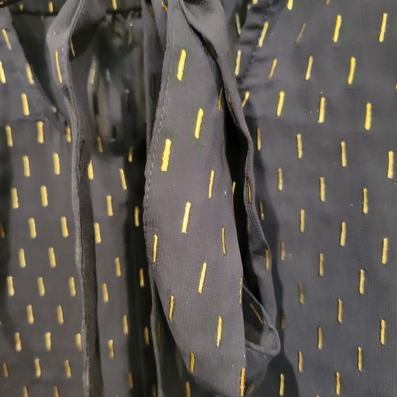 Merona Sleeveless Summer Blouse Top Med Black & Gold - Picture 2 of 7